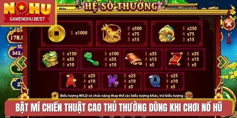 Bật mí chiến thuật cao thủ thường dùng khi chơi nổ hũ