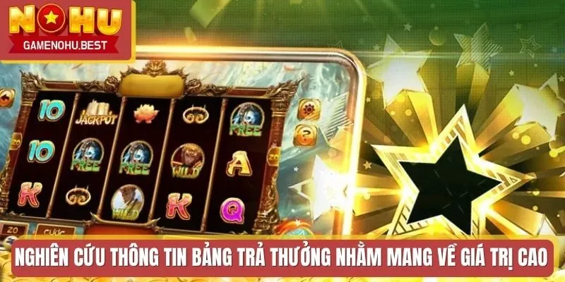 Nghiên cứu thông tin bảng trả thưởng nhằm mang về giá trị cao