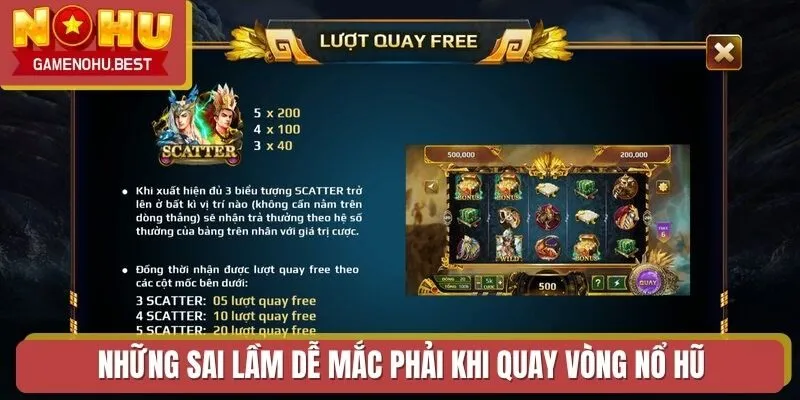 Những sai lầm dễ mắc phải khi quay vòng nổ hũ