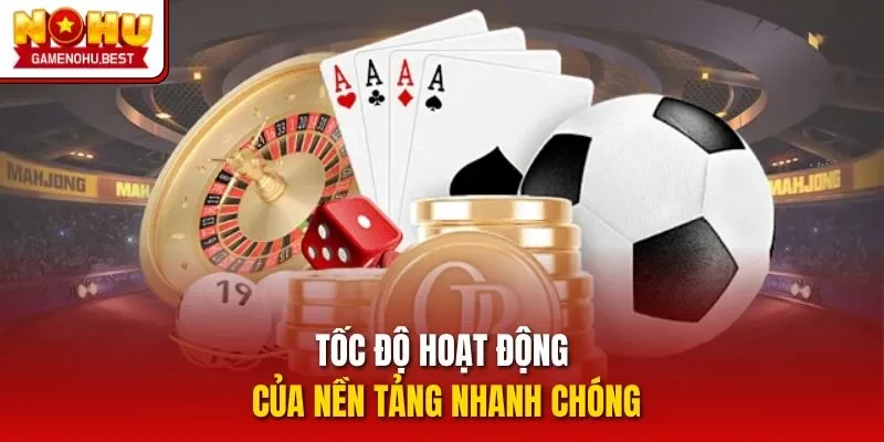 Tốc độ hoạt động của nền tảng nhanh chóng